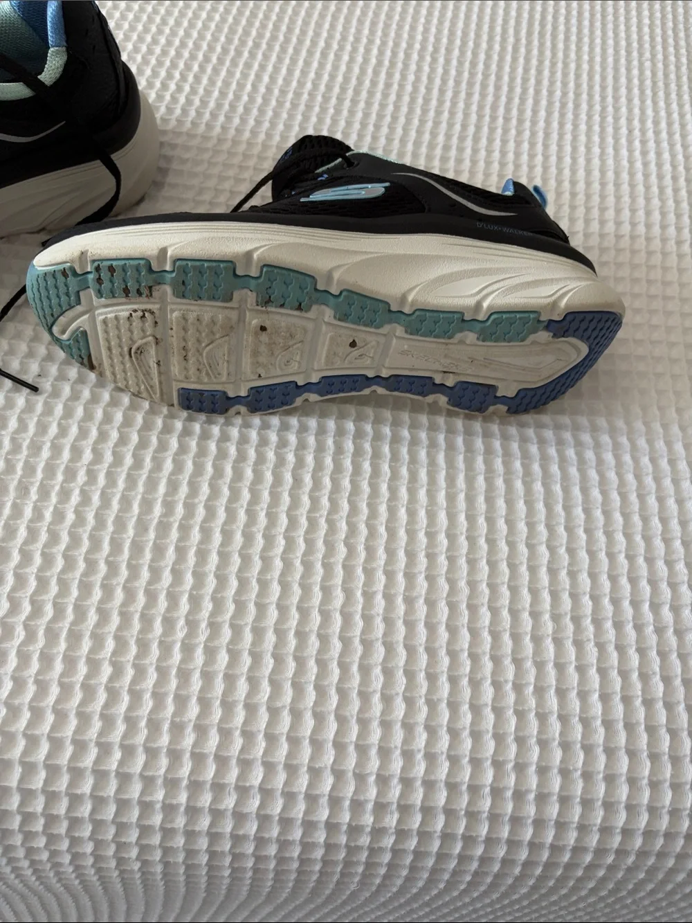 Skechers Black Sneakers with Blue and Mint Accents